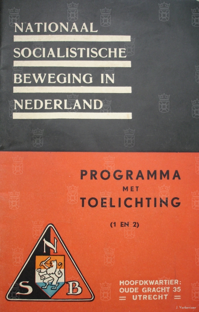 Een NSB partijprogrammaboekje uit 1931.